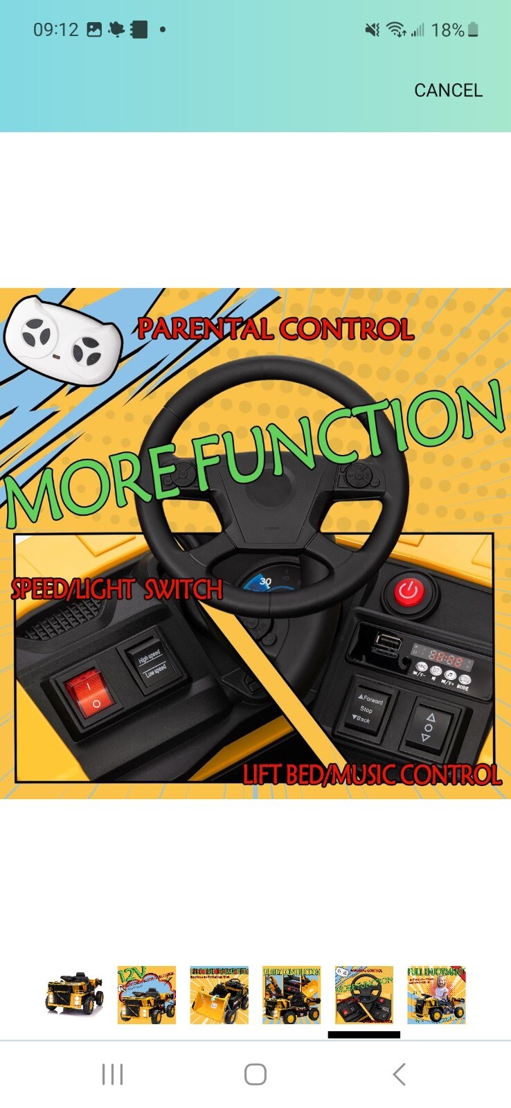 New Dump Truck for kids, Construction Vehicles for Kids,Electric Car,4Mph Max