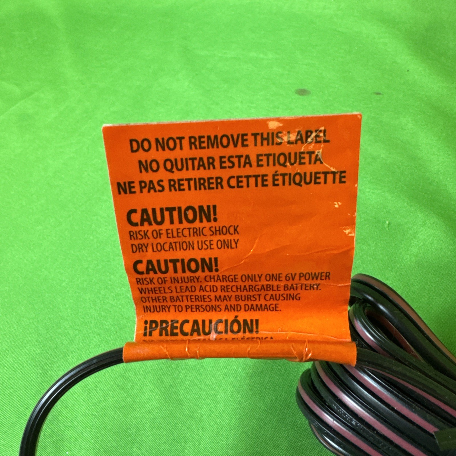 OEM Fisher Price Power Wheels AC/DC Adapter Charger Cord Model 00801-1778