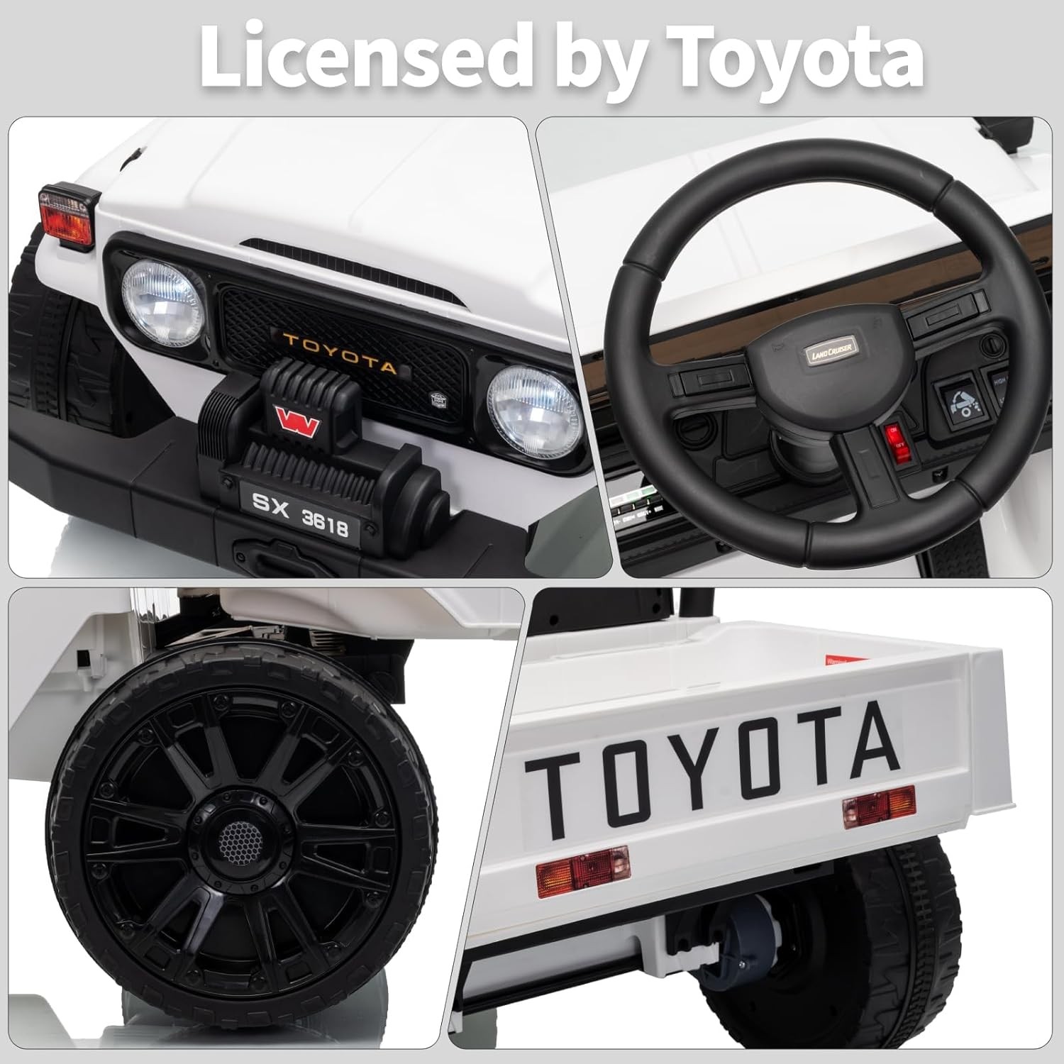 Licensed Ride On Car for Kids, 12V Electric Toy Truck with Parent Remote Control