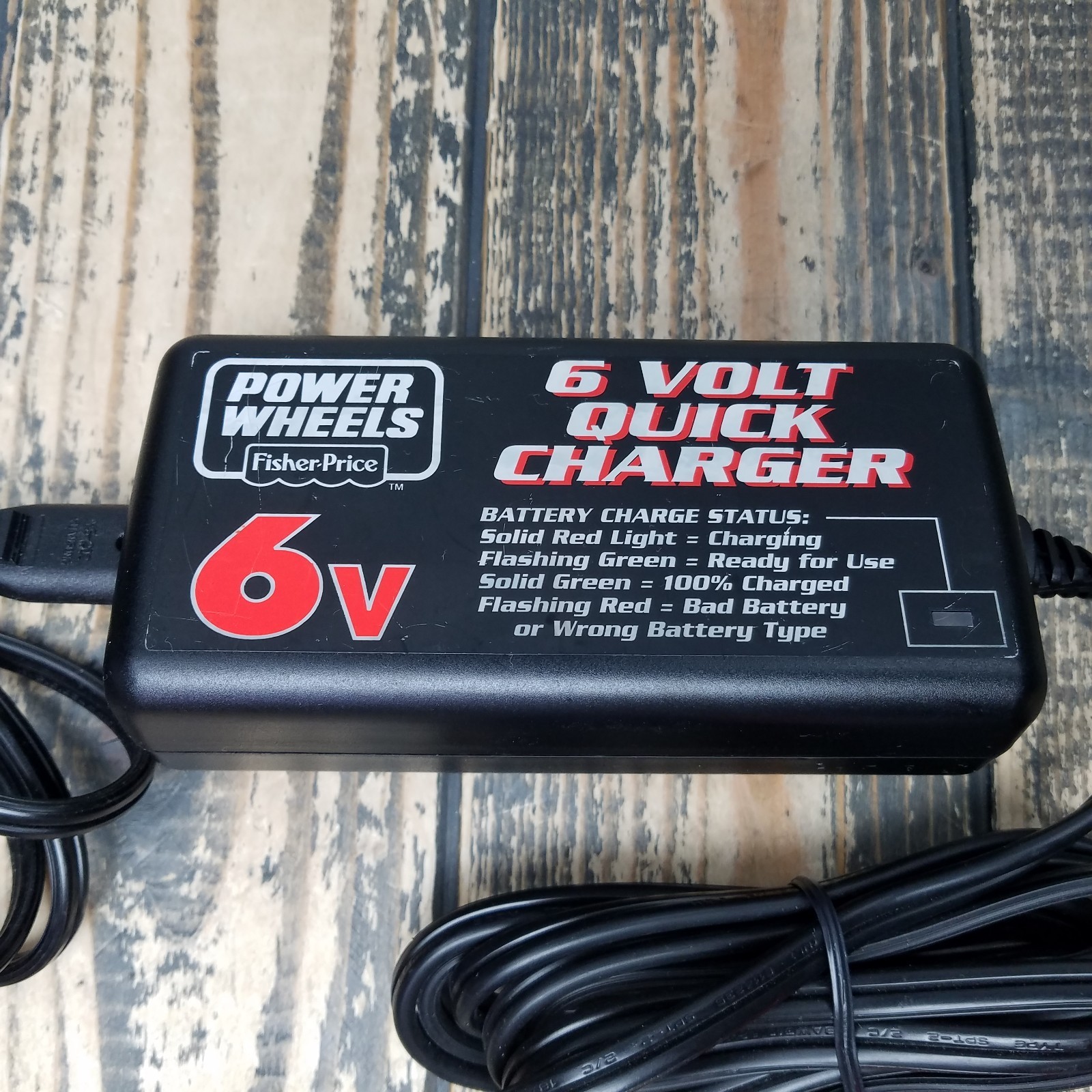 Fisher Price 6V Power Wheels 6 Volt Quick Charger Model 00801-1484 ( 6V 2.5A )
