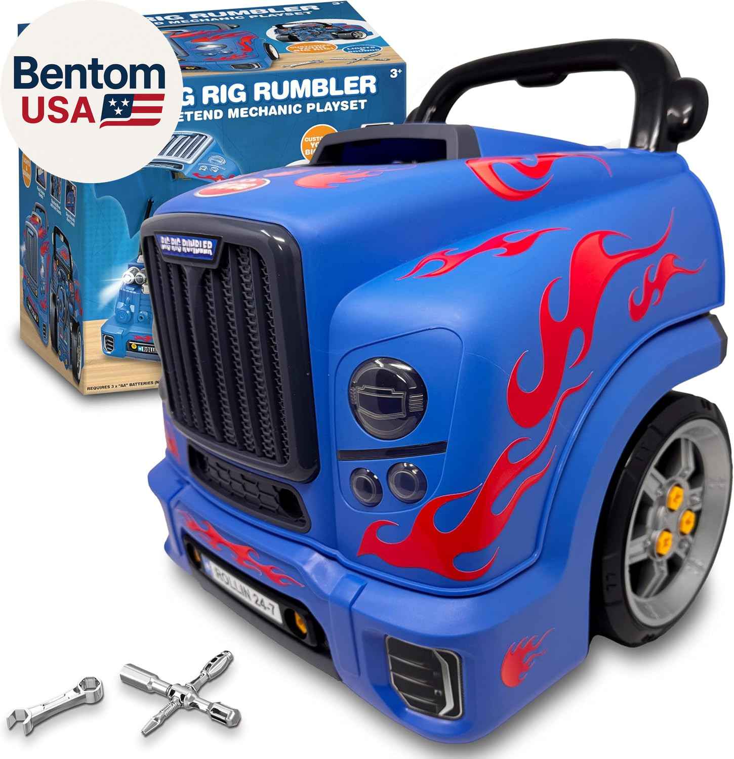 Interactive Large Truck Engine Toy for Kids – Complete Mechanic Repair Kit with