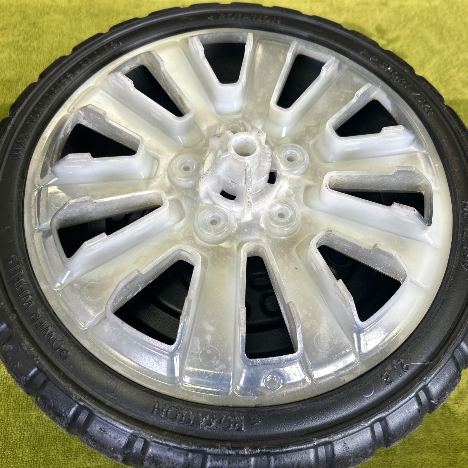 Fisher Price power wheels ride on car rim L Left Barbie Mustang Rim Wheel