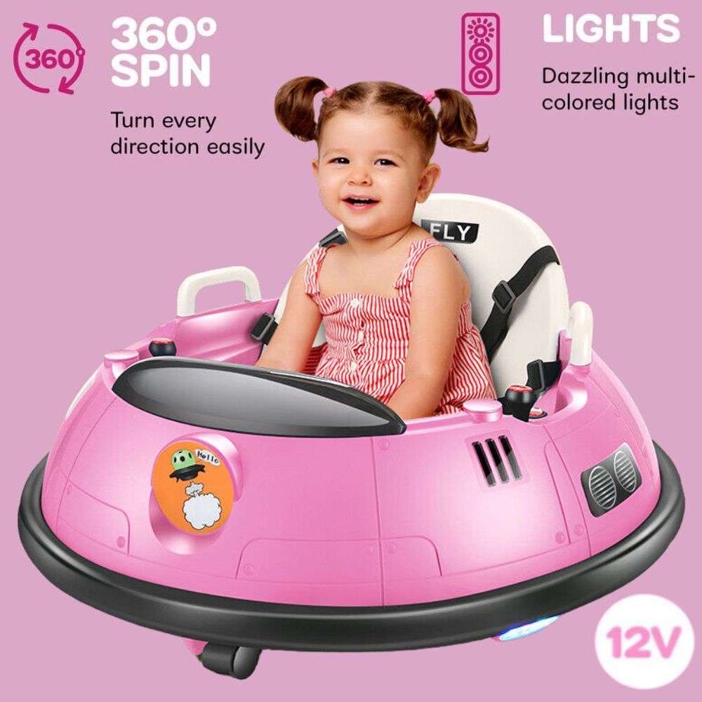 12V Kids Bumper Car for Toddler Electric Baby Bumper Car Ride on Toys w/ Remote