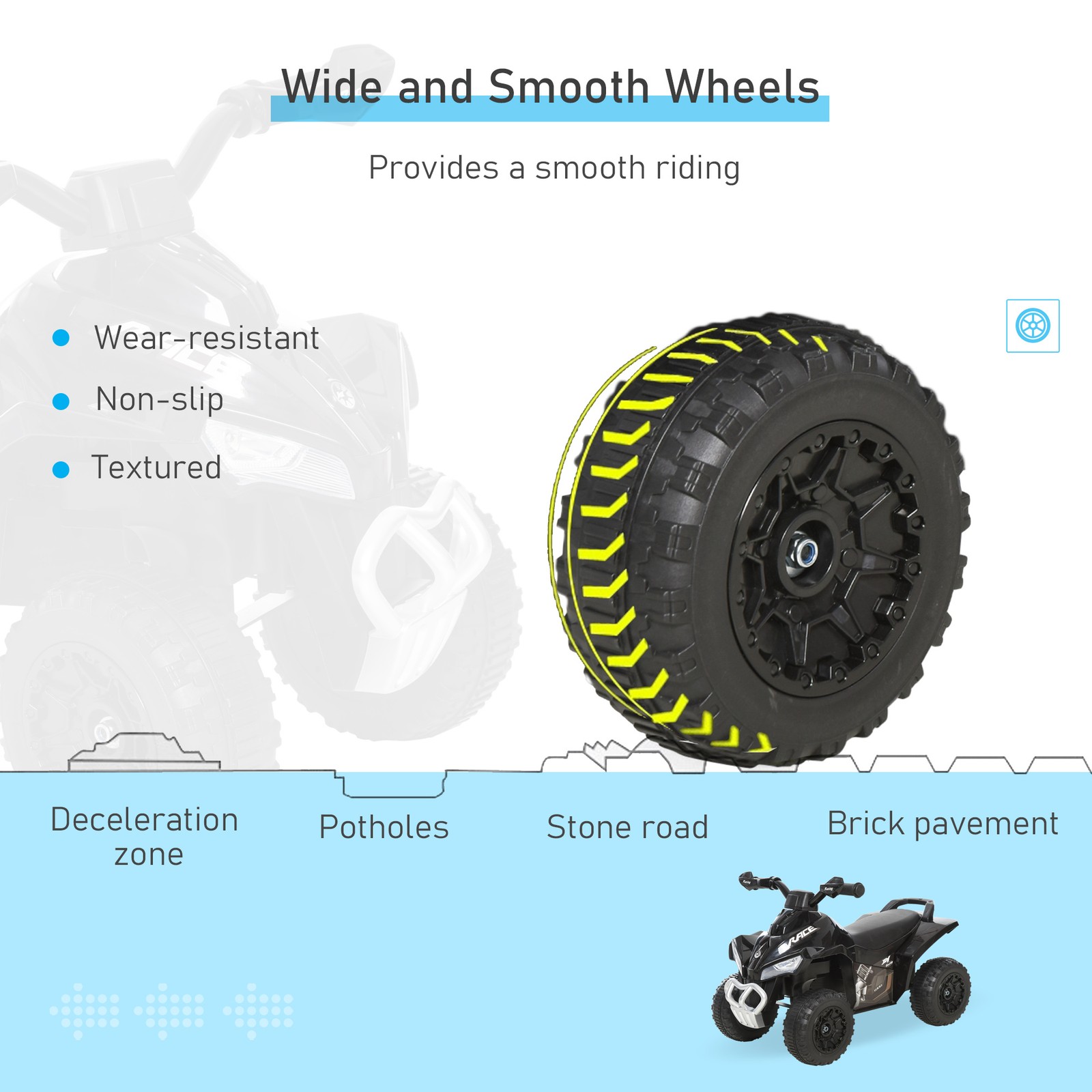 NO Power Kids Ride On Push Car, w/ Music, Lights for 1.5-3, Black