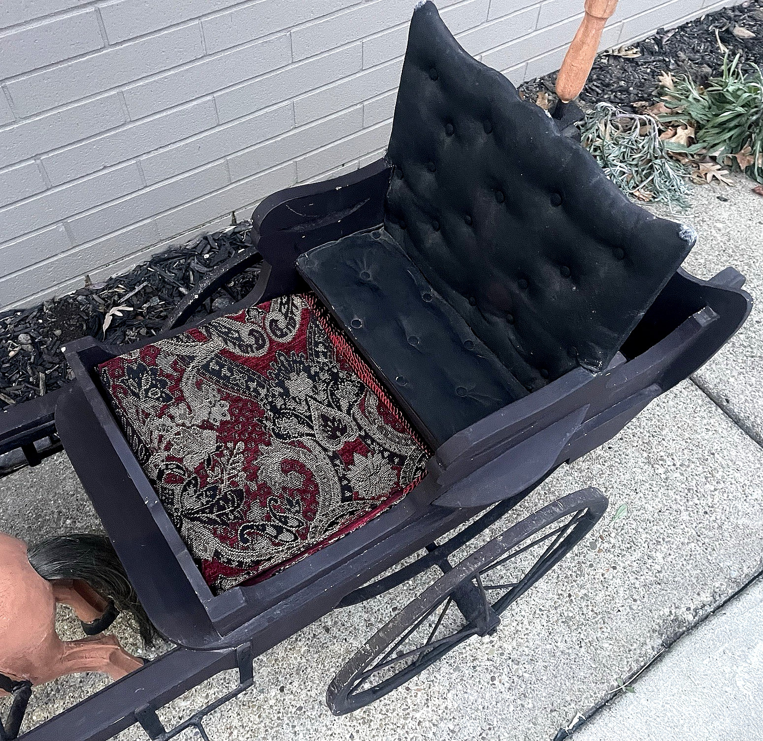 Very Rare 19th Century Ride on Peddle Horse Drawn Carriage