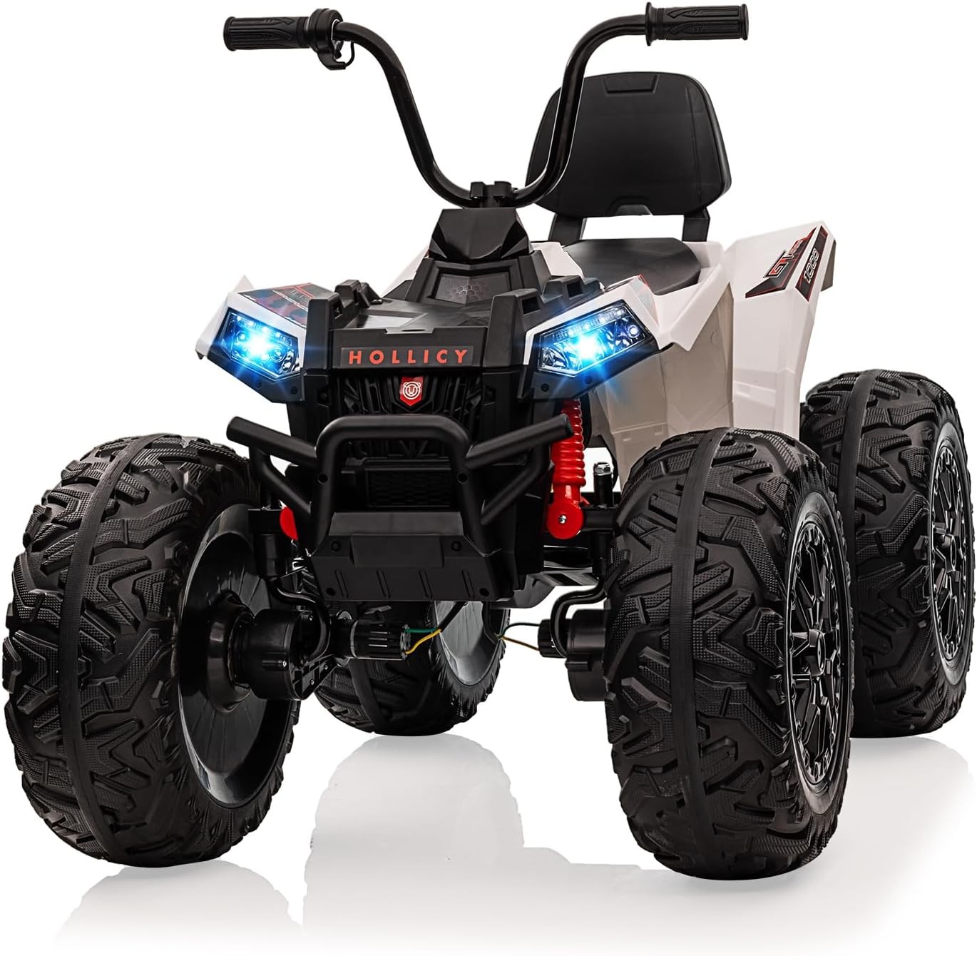 Kids Electric Quad, 2-Seater 4WD, 5MPH Max Speed with Music & LEDs for Ages 3-8