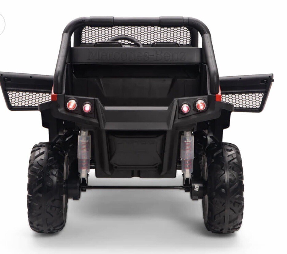 24v ride on Mercedes-Benz Unimog 4×4 Black UTV.