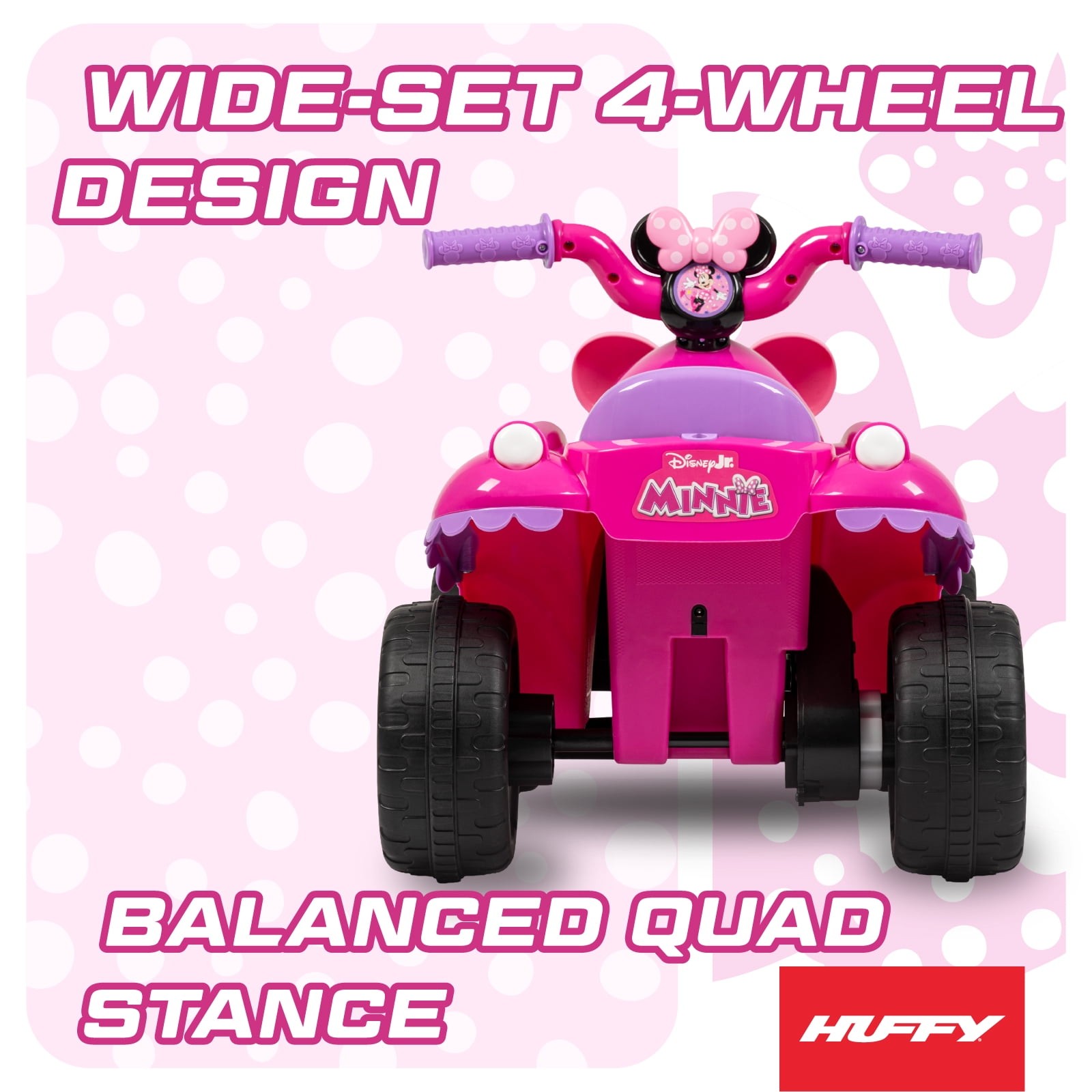 6V Disney Minnie Mouse Ride-On Quad for Toddlers Ages 1.5-3 Pink