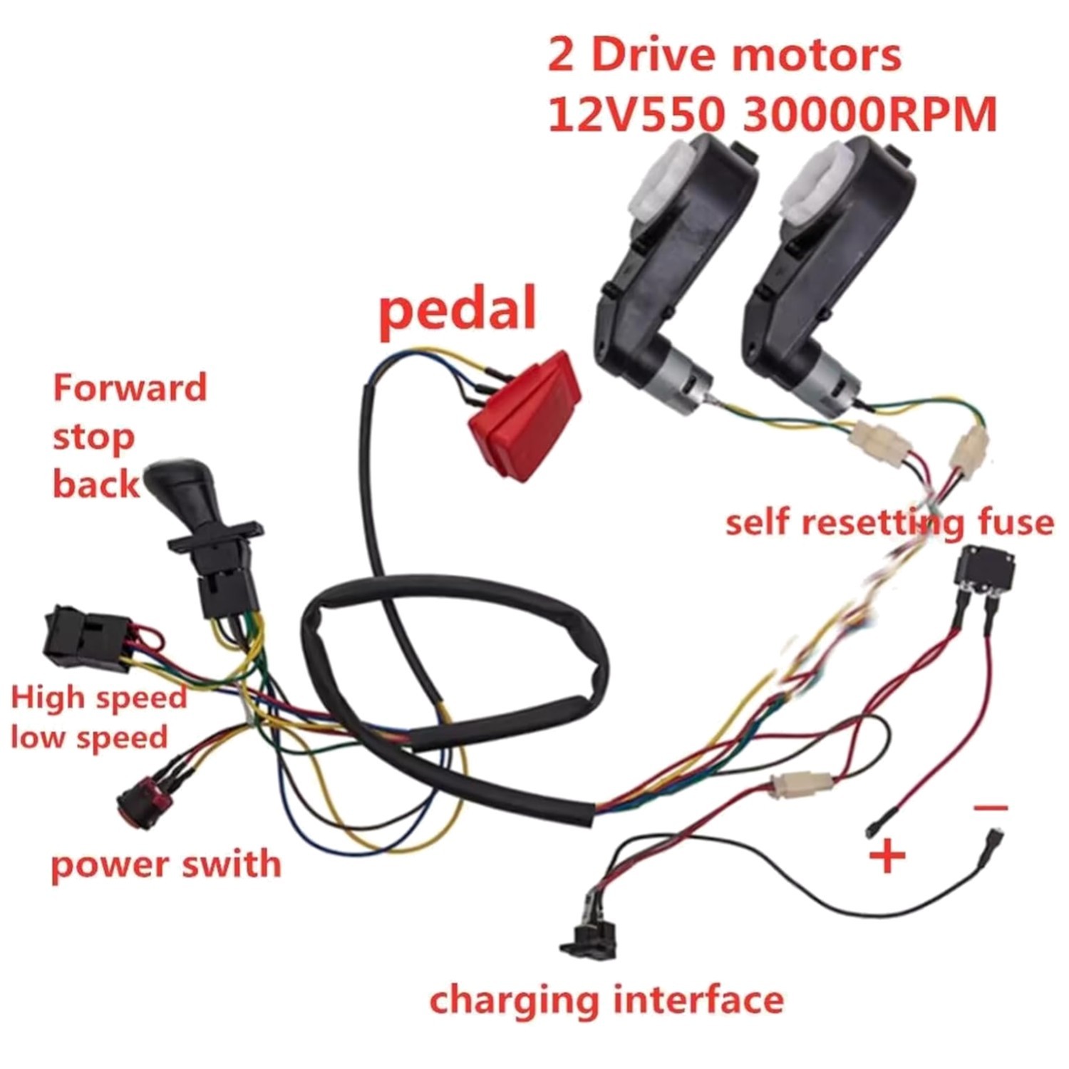 Children’s Electric Vehicle Gearbox & Accessories