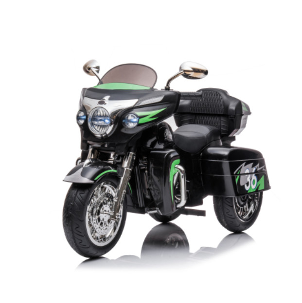 12V Kids Electric Ride On Motorcycle 3-Wheel Two-Seat Bike w/ LED Headlights Key