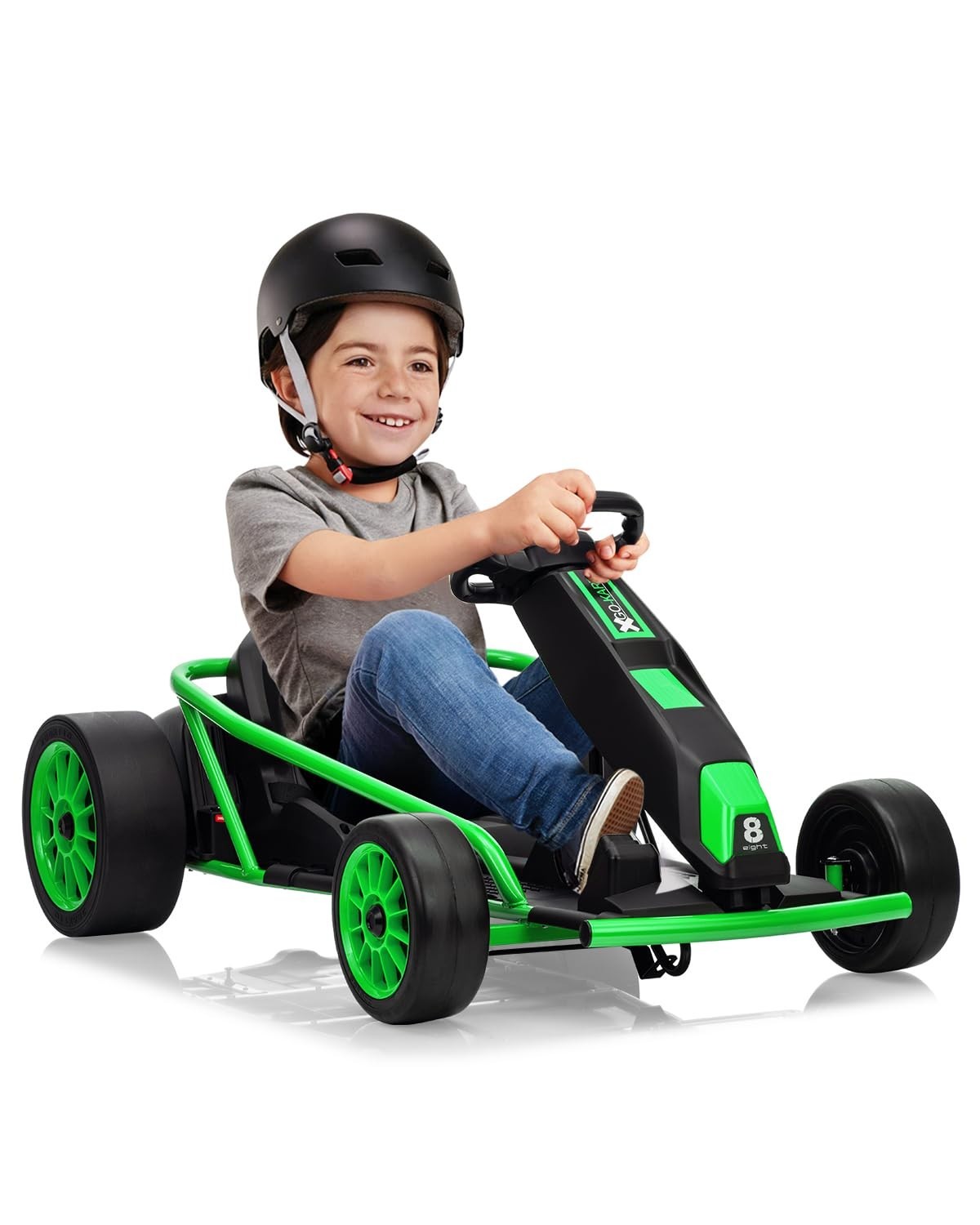 24V Go Kart for Kids High Speed Drifting Outdoor Ride On Toy for Teens W/ Music
