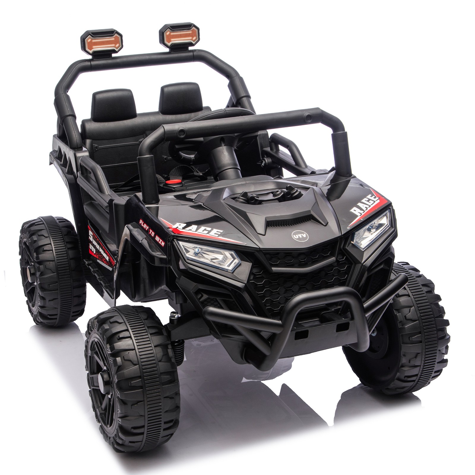 12V Kids UTV, 2.4G Remote, 4-Wheel Suspension, Anti-Slip Wheels, Ages 3-5