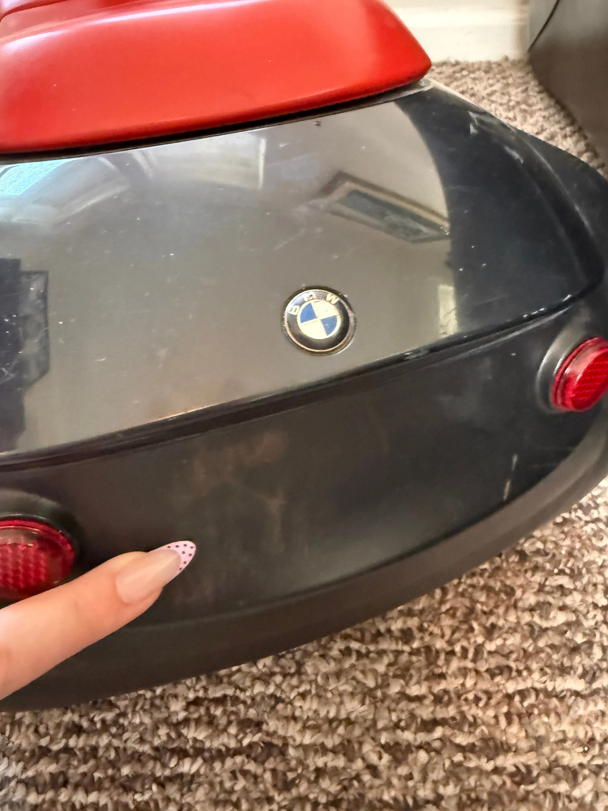 BMW Kids Ride On Push Car Toddler Baby Racer Licensed Black Red Toy