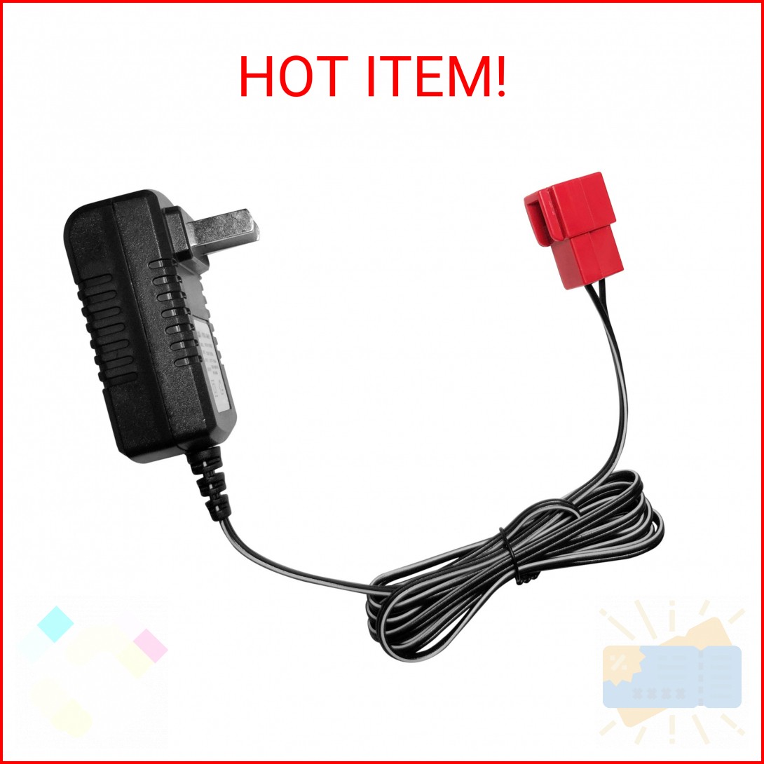 6V Kids Ride On Car Charger for 6 Volt Battery, 7v800ma Charger for BMX X6 Kid T