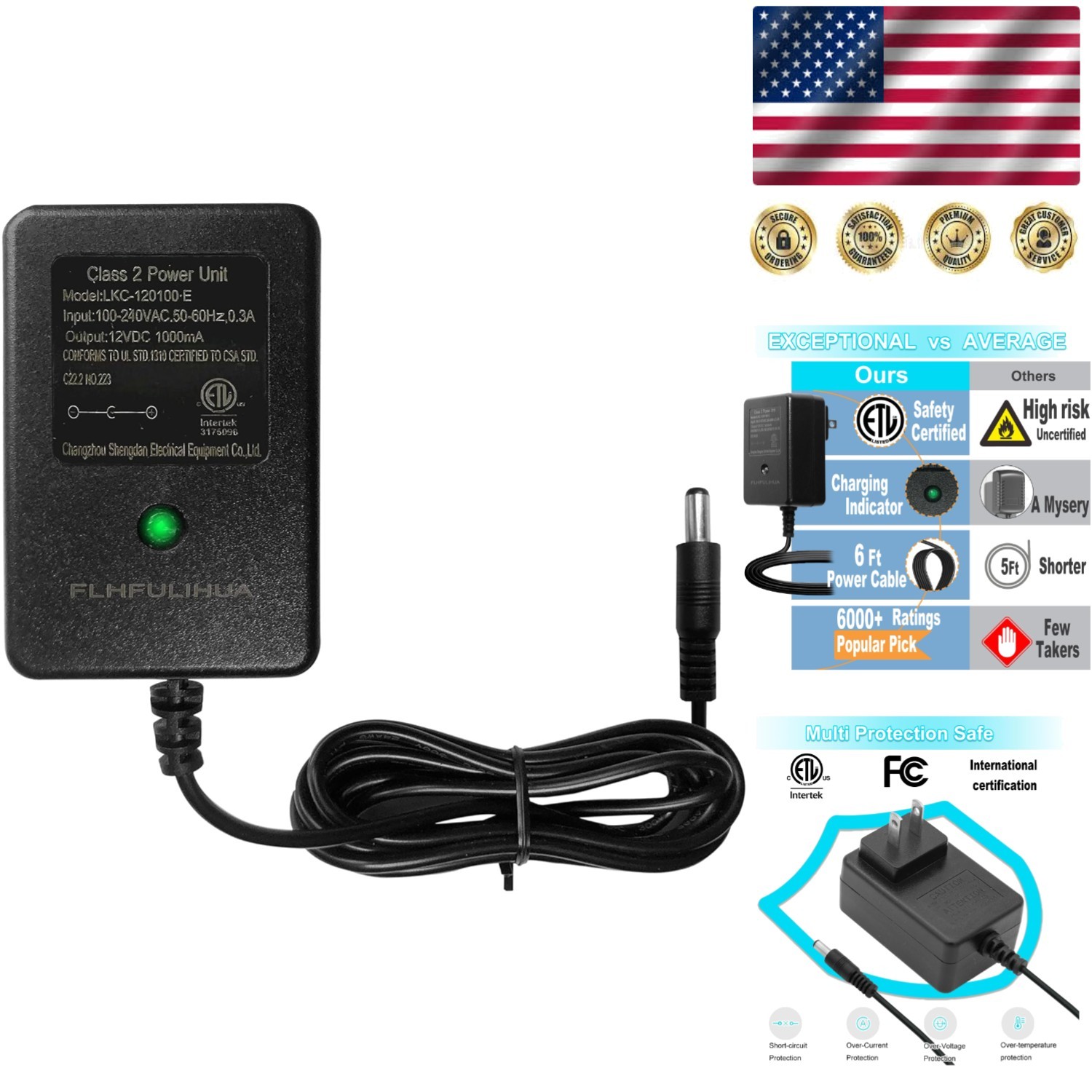 Certified 12V Charger for Kids Ride-On Vehicles – Automatic & Efficient