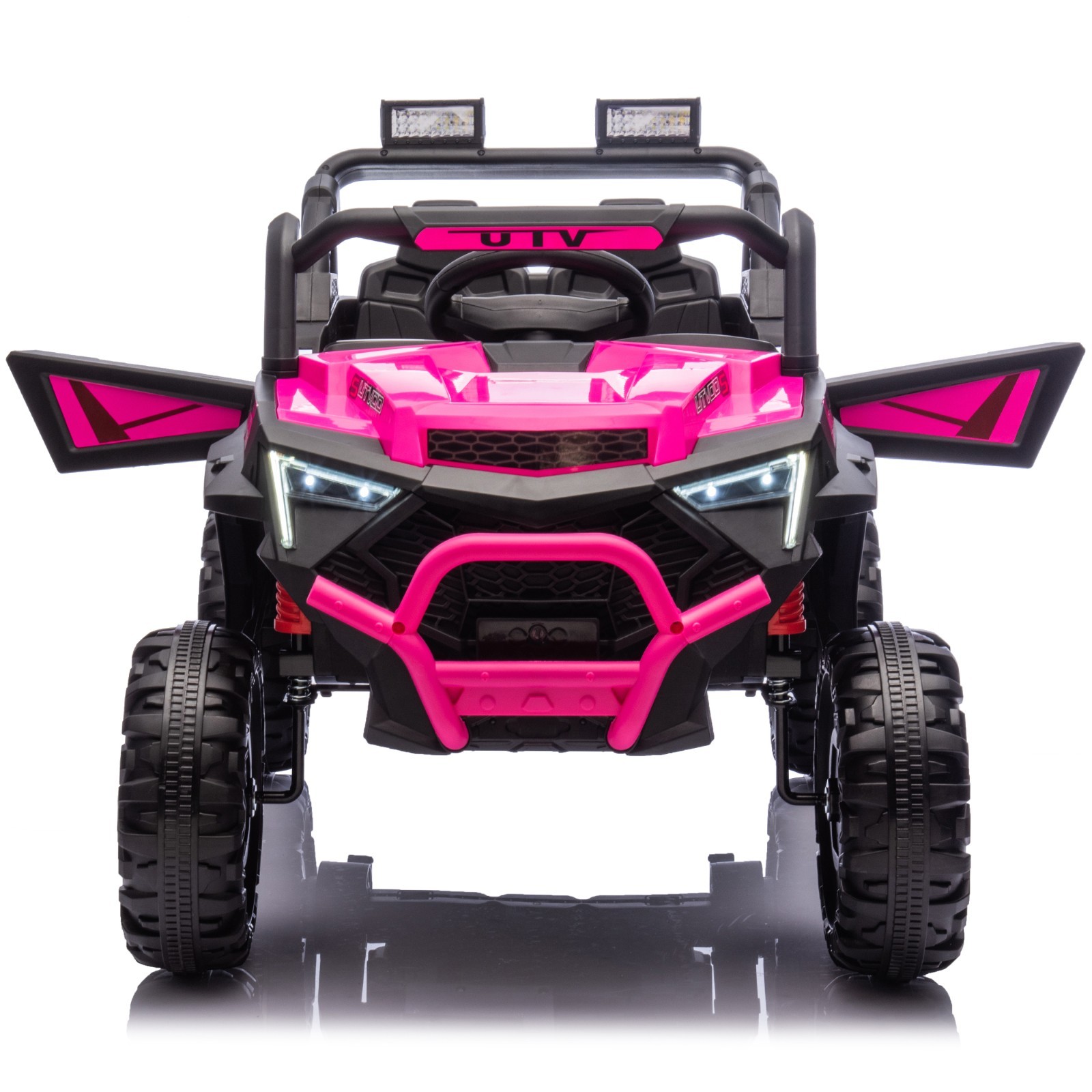24V Kids Electric Car 400W Ride On Toy UTV with Remote Power Wheels Truck, Pink