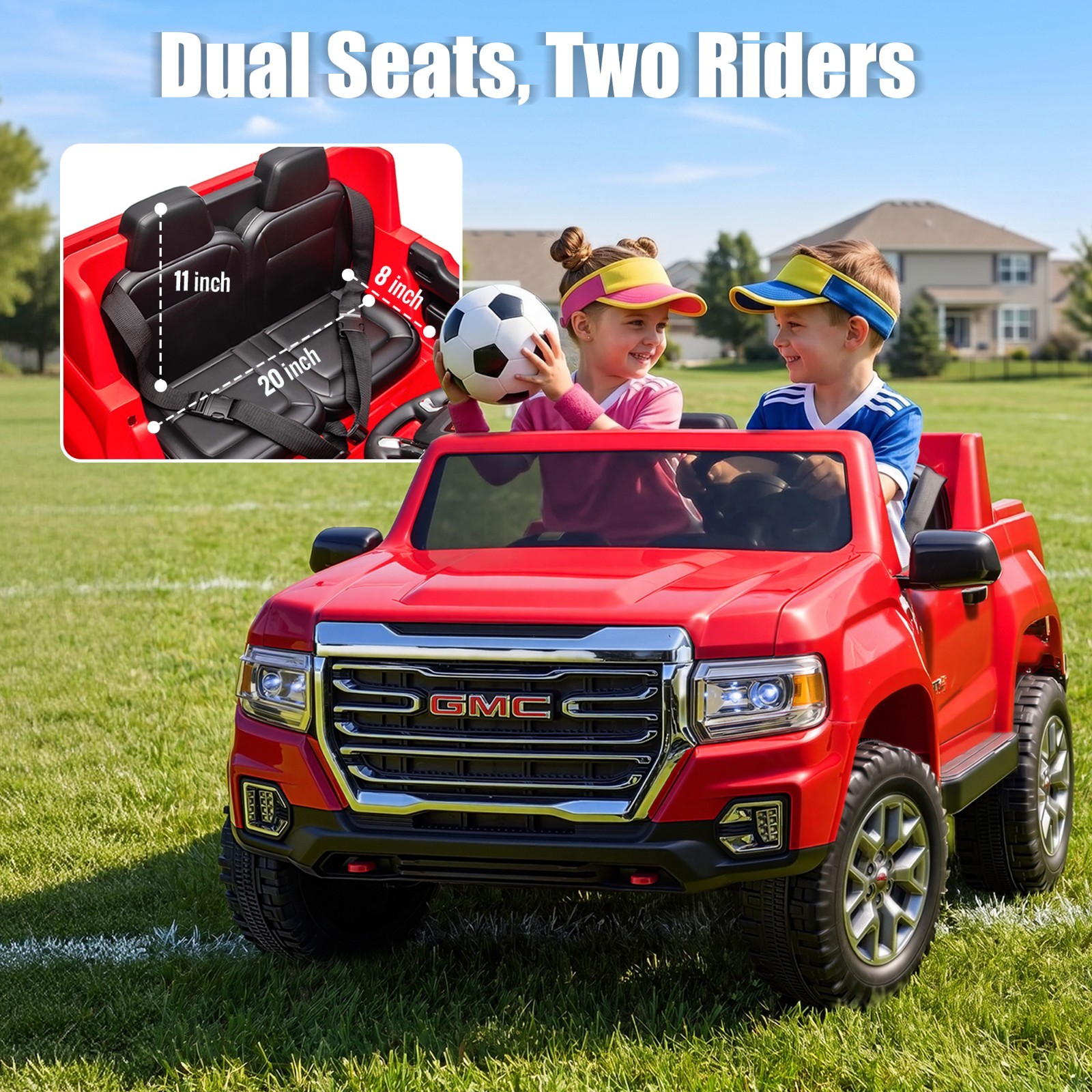 24V 4WD Kids Ride On Truck 4 Motors 7AH Battery Electric Car LED MP3 2 Speed