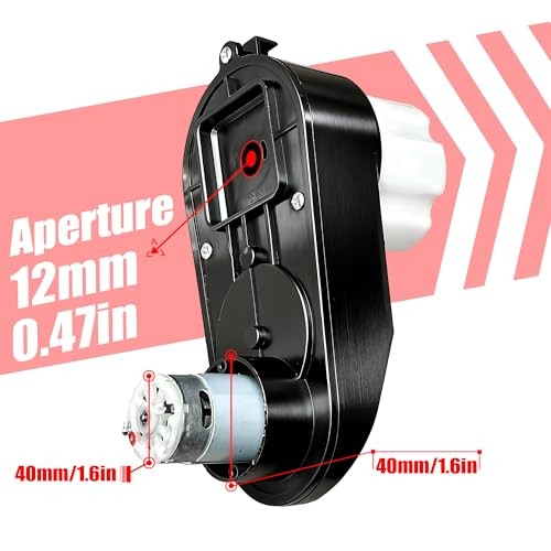 RS390 12V 16000RPM Miniature DC Motor Gearbox for Kids Ride on Car Power
