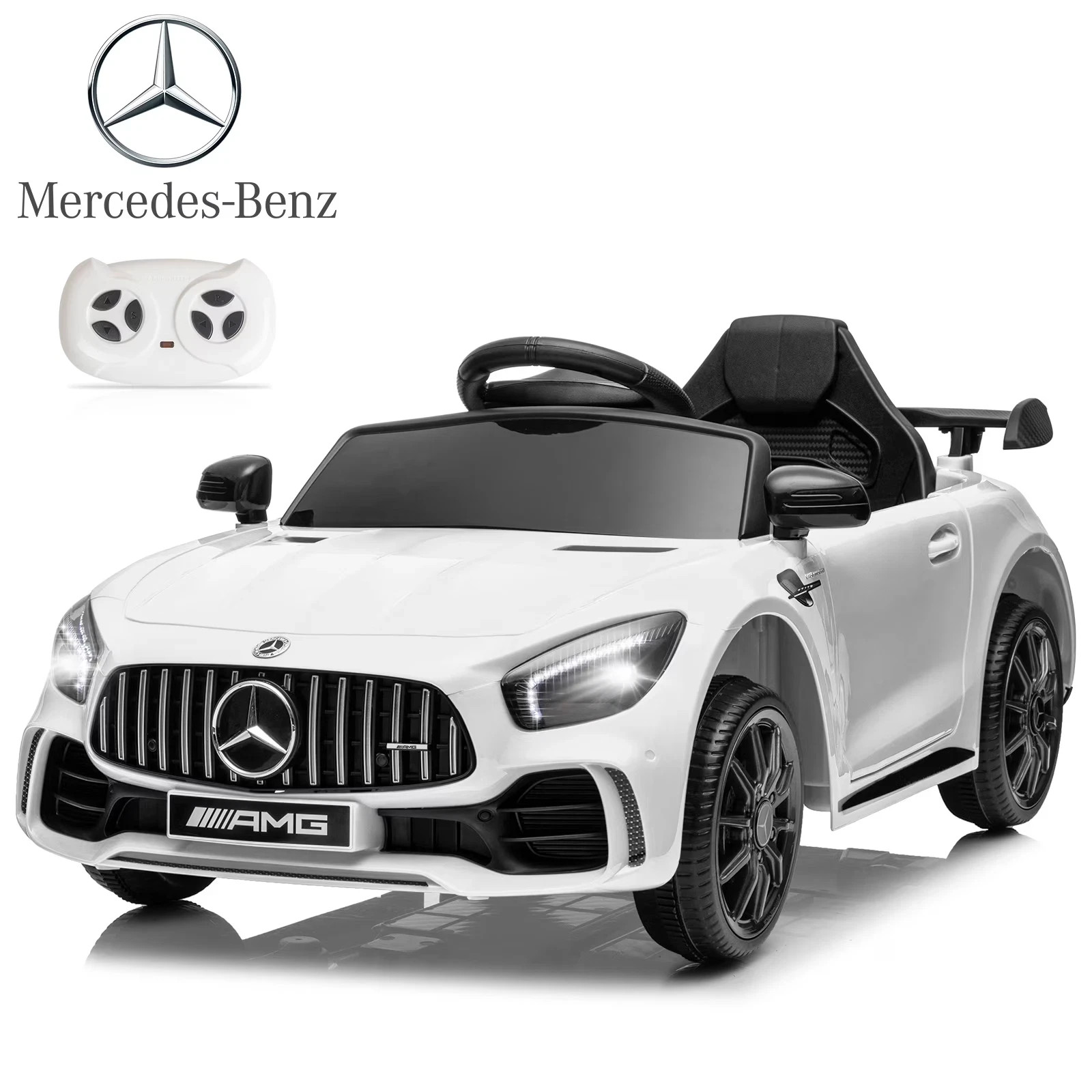 Mercedes-Benz AMG Licensed 12V Kids Ride on Car w/ Remote Bluetooth Enabled W