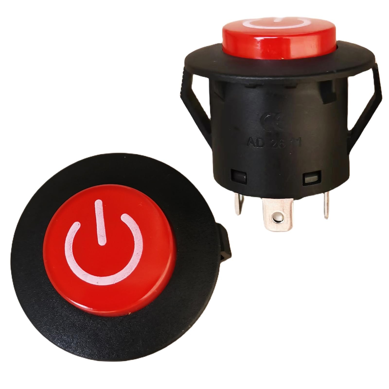 2 Pcs Power Button Switch Push Start Replacement Parts for Kids Ride On Toy