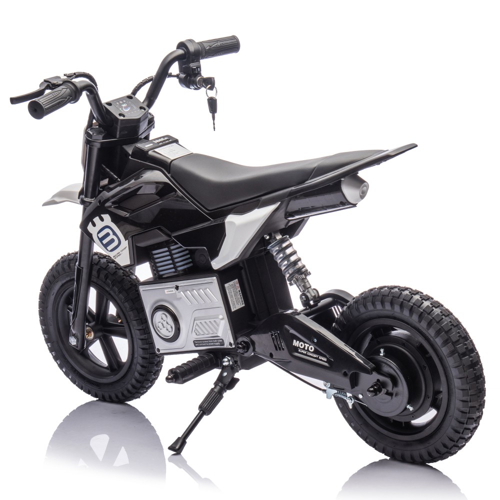 24V Kids Electric Motorcycle Toy, 200W Motor, LED Lights, Bluetooth MP3, 9.3MPH