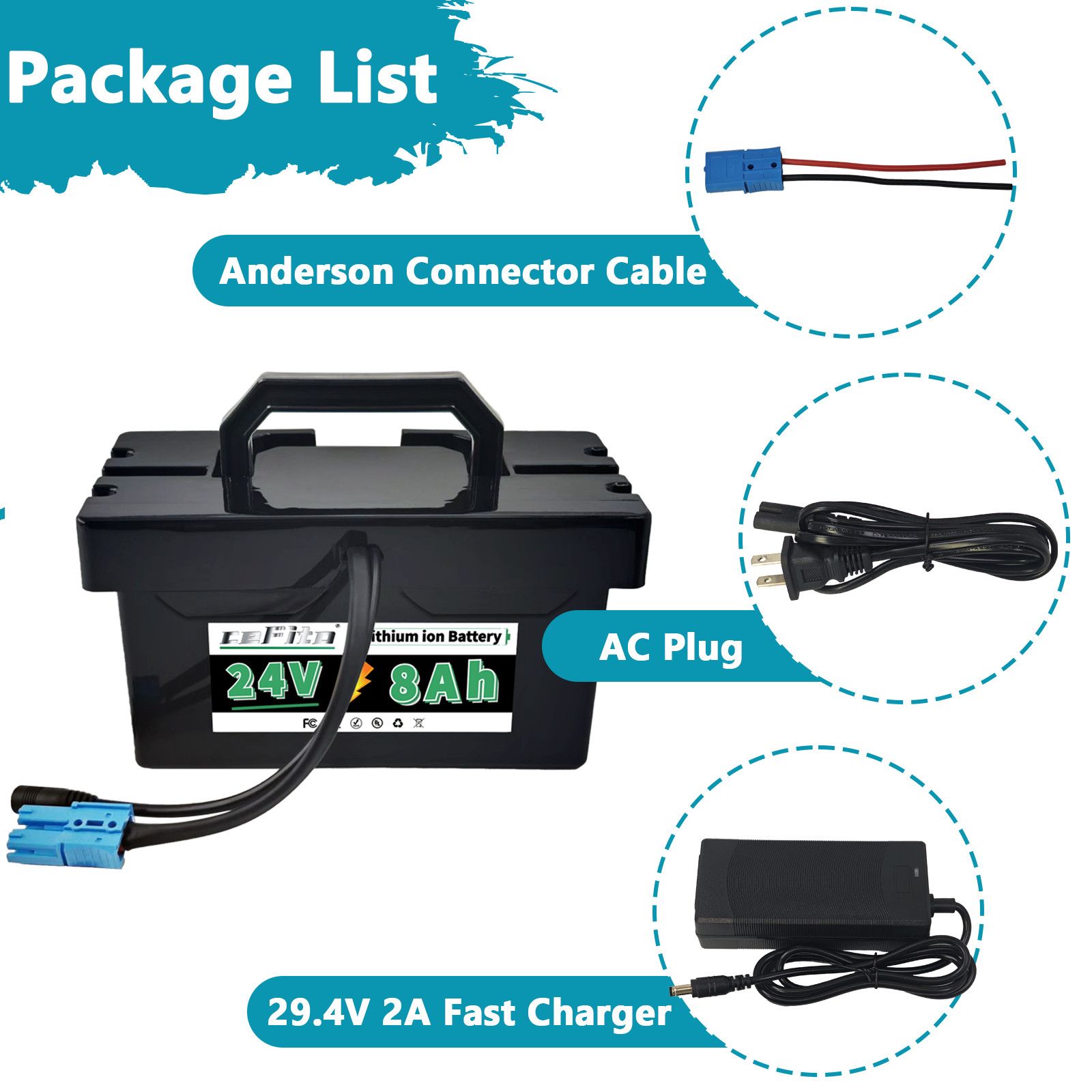 24V 8Ah Lithium Battery for Ride-On Cars & Toys Dynacraft Realtree 24V UTVs
