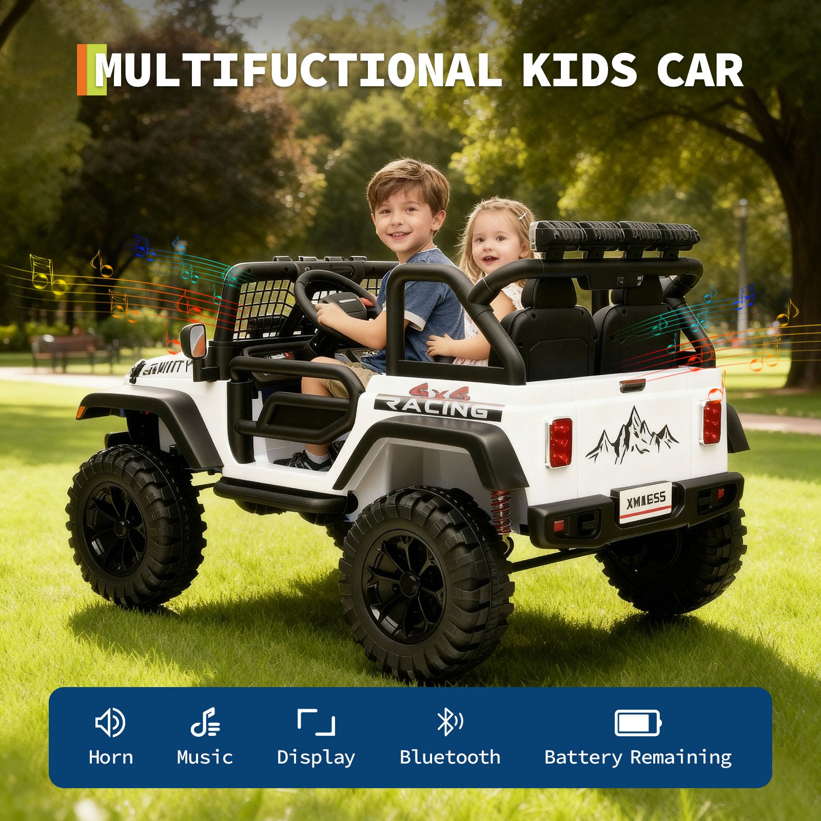 24V Ride on Car for Kids,2 Seater Electric Truck, Electric Vehicle for 3-8 Years