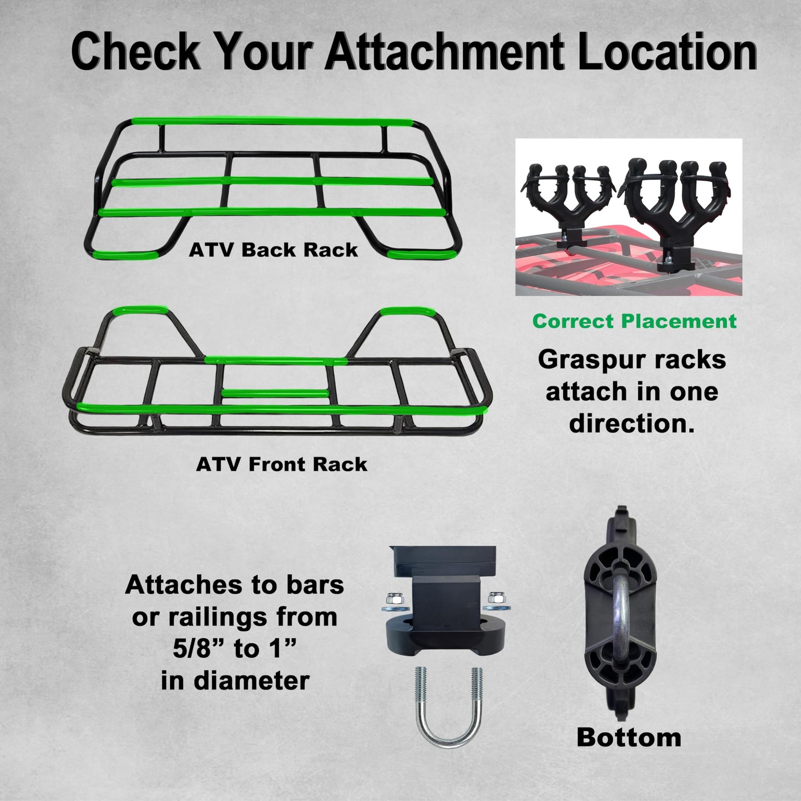 Graspur Double ATV Gun & Bow Rack – Model ATV2