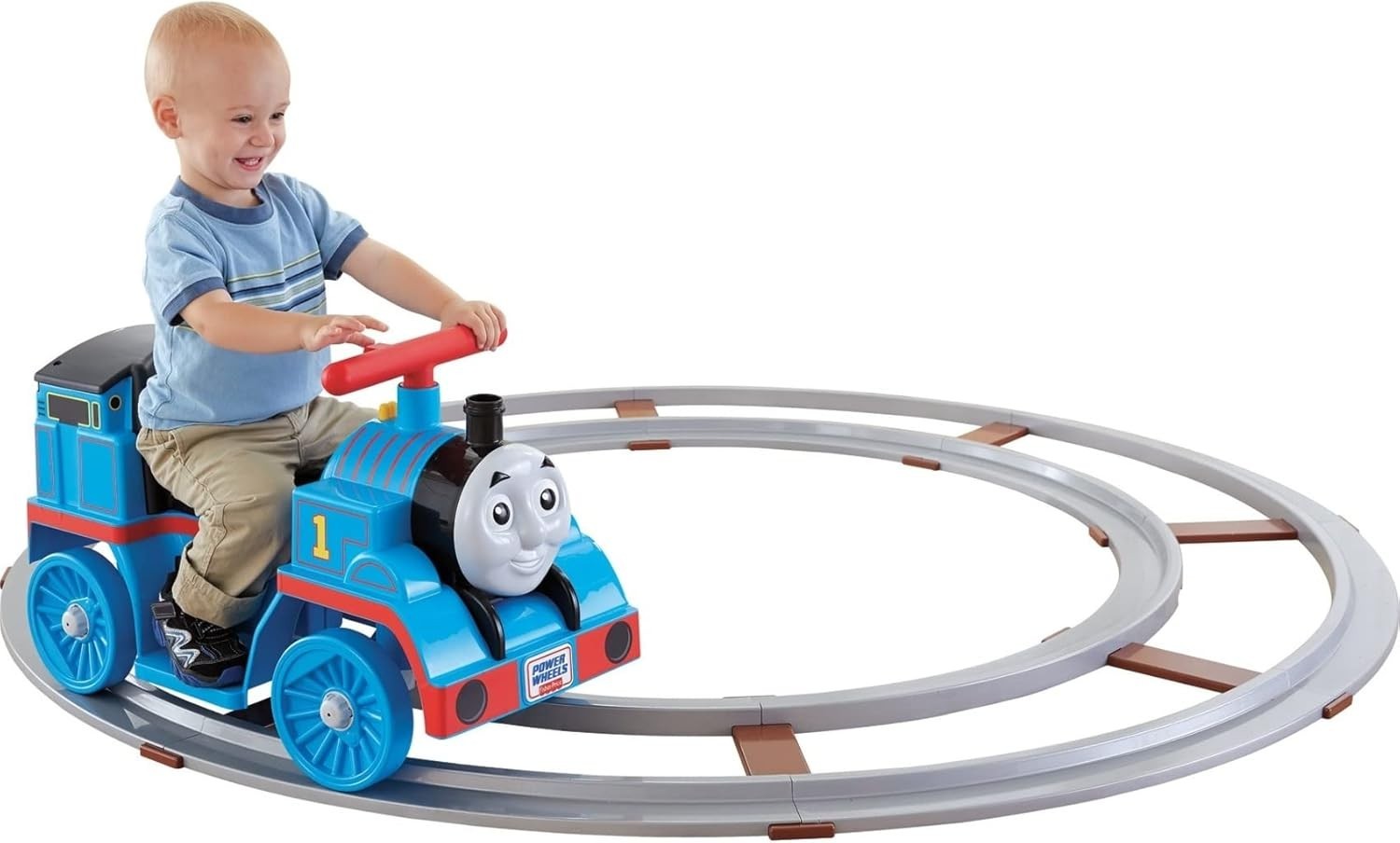 Fisher-Price Power Wheels Thomas & Friends Ride-On Train with Track, Ages 1-3
