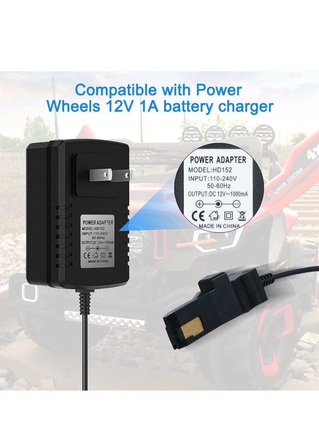 12V Battery Charger Replacement for Power Wheel Battery Charger for All Power…