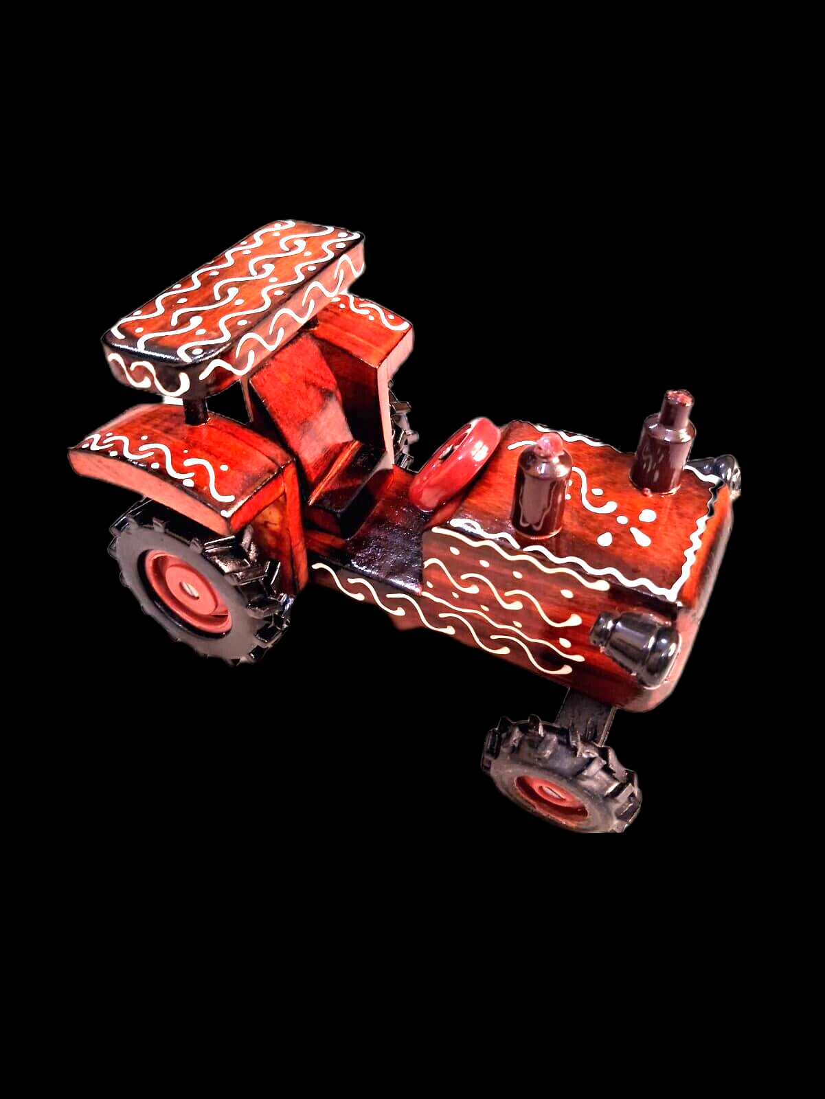 Wood Toy Farm Tractor Kids Toddlers Playthings 4 wheel Toy Wooden Handmade Gift