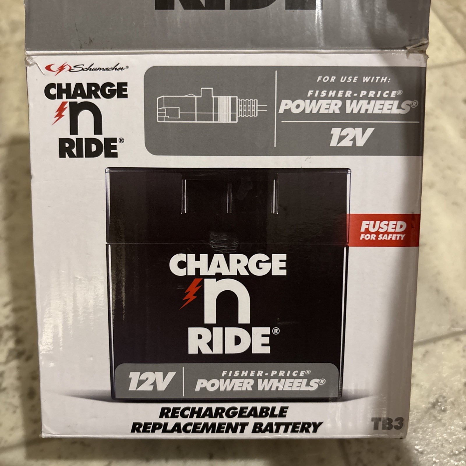 Schumacher Charge N Ride Battery. Rechargeble Battery 12v for Power Wheels New