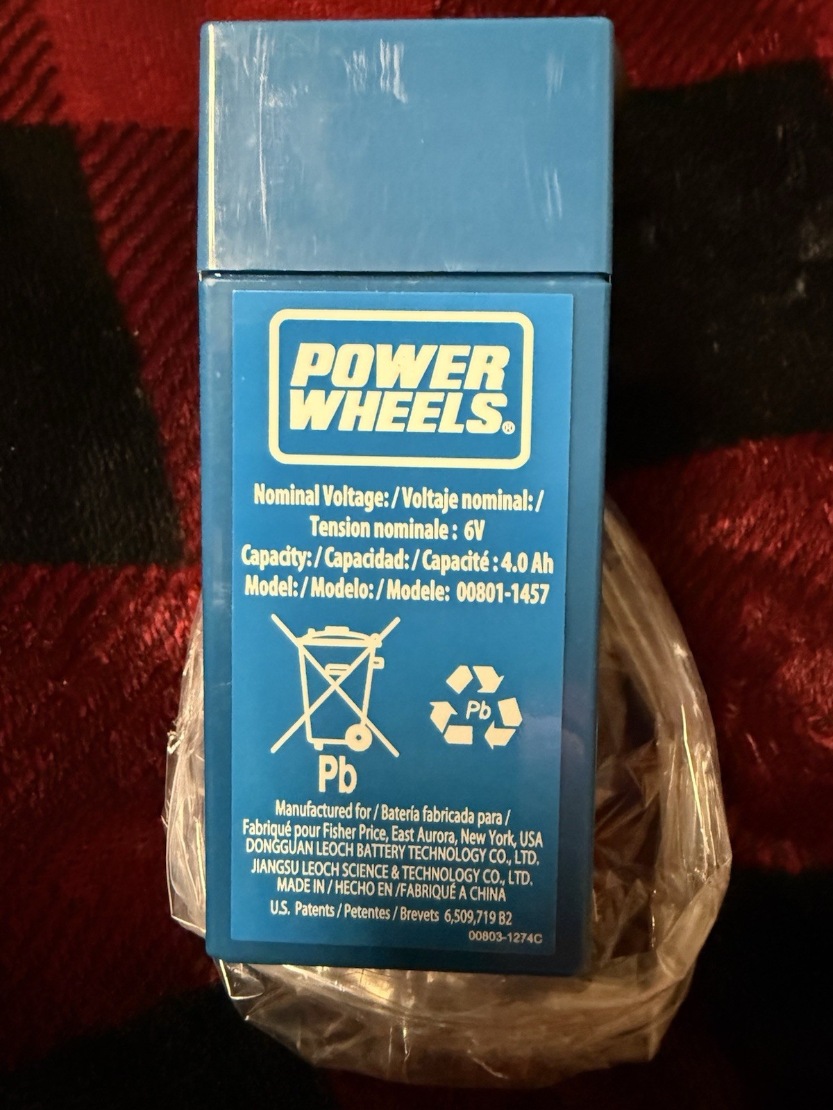 Power Wheels Fisher Price P6828 Battery Replacement NEW