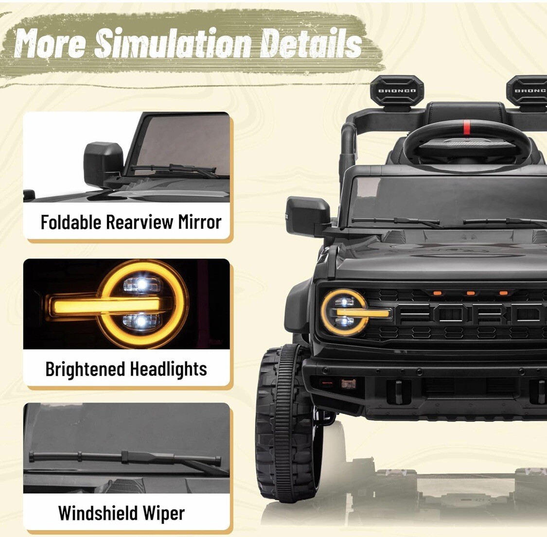 12V Ride On Toy For Kids, Ford Raptor Kids Electric Vehicle Car Remote Control