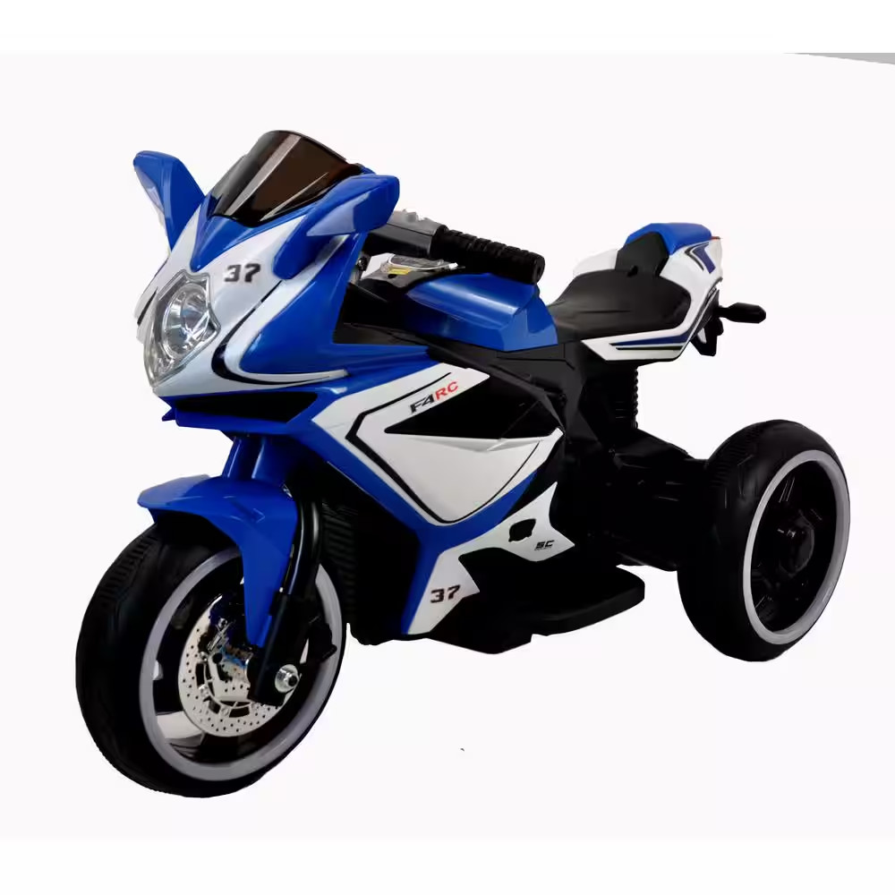 Plastic 6V Electric Motorcycle for Kids 3-4 -Years Boys & Girls with Headlight,