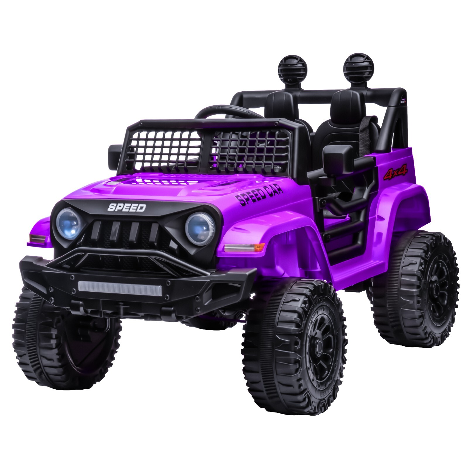 12V Kids Ride on Toy Electric Power Wheels Jeep Car 4mph w/ Parental Remote LED