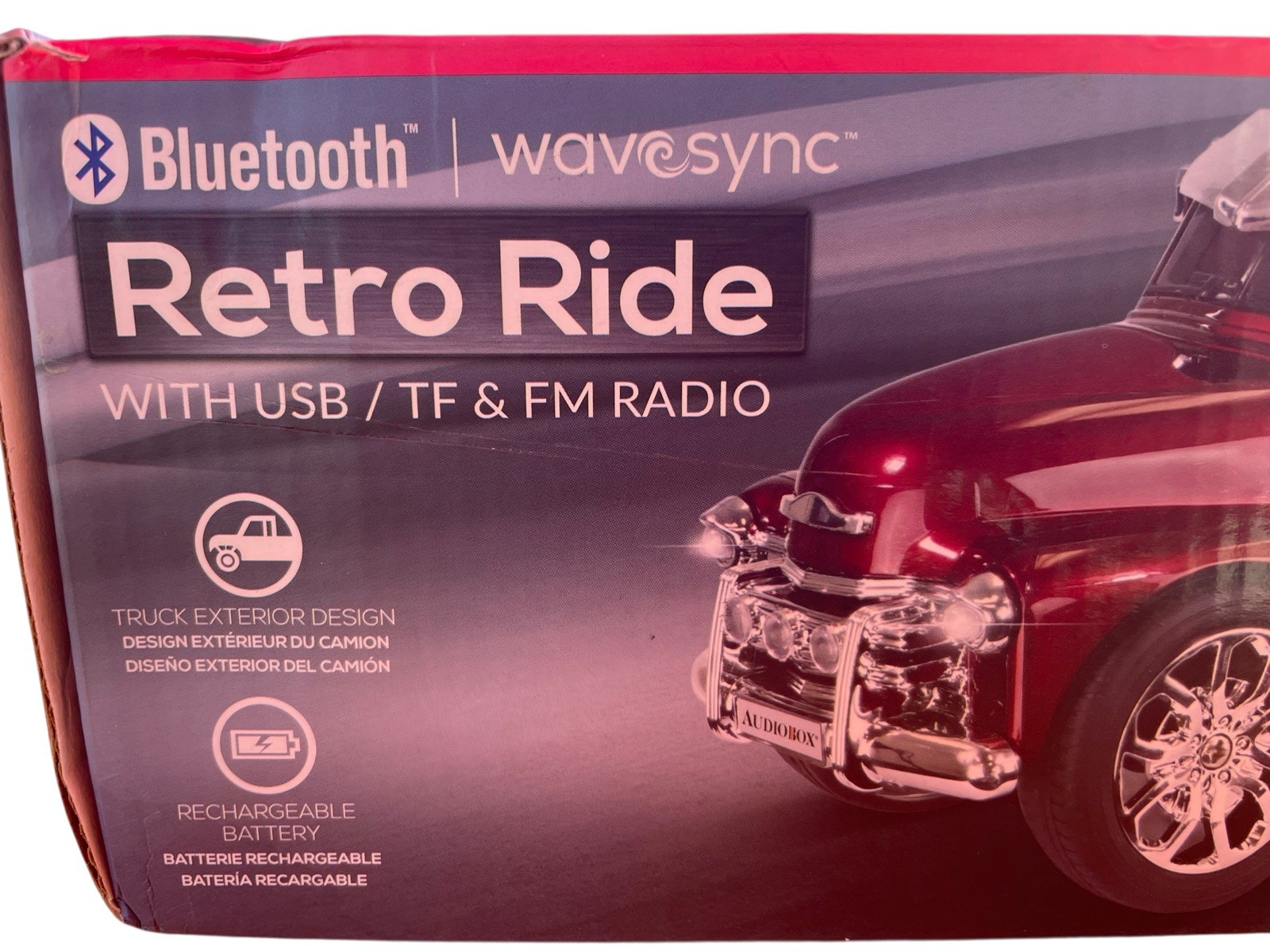 New -FM Radio -Bluetooth Speaker-Red Truck – RED TRK-5300BT Rechargeable Battery