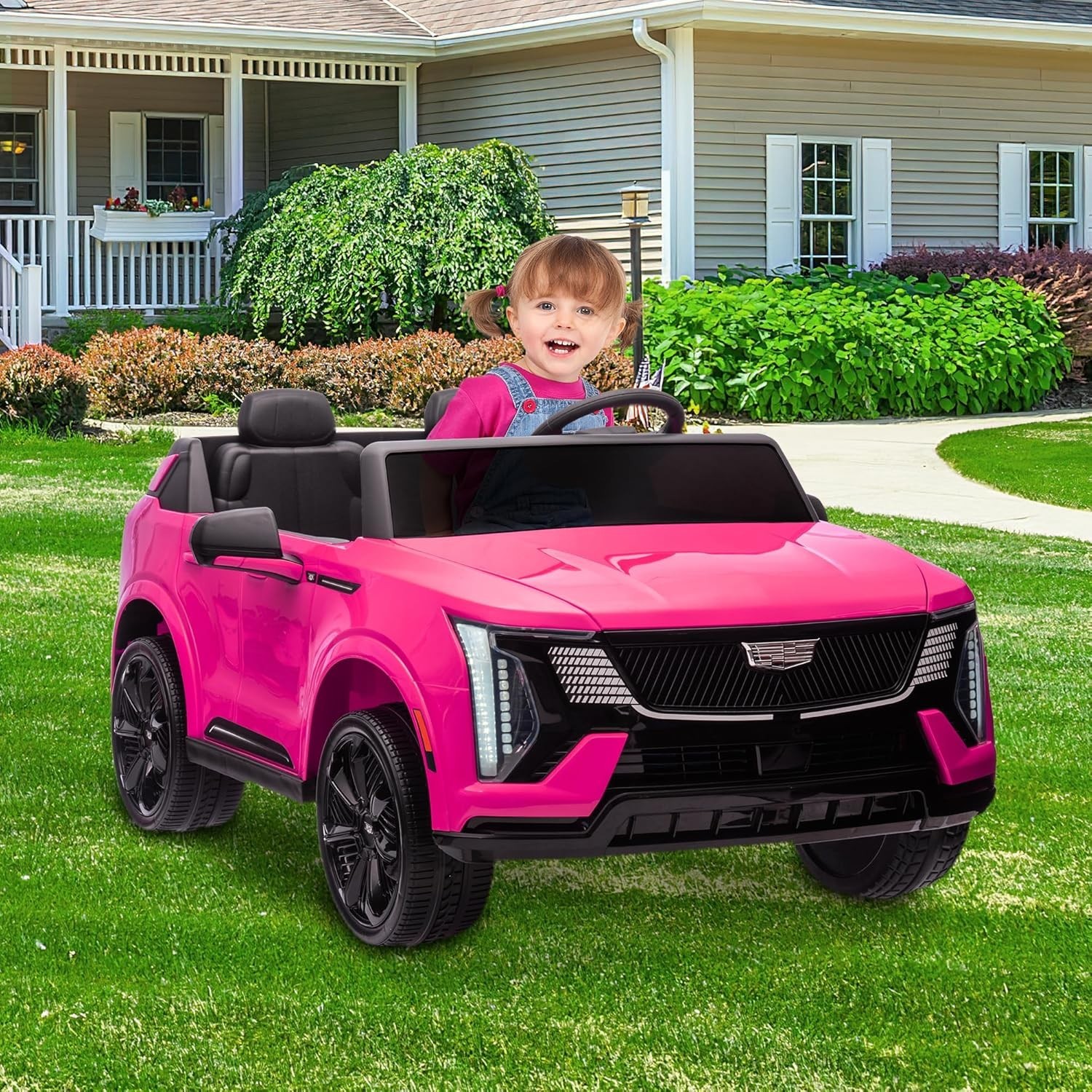 Electric 24V Battery Kids Ride On Truck Car 2-Seater Vehicle w/Remote, LED Light