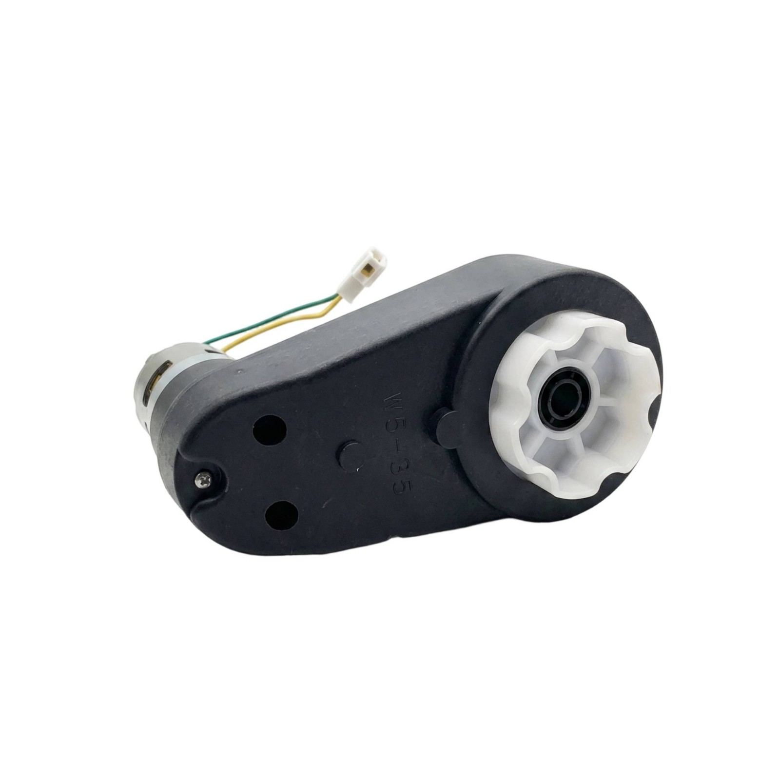 24V Motor Gearbox Black Housing Auto Part Wired Connector
