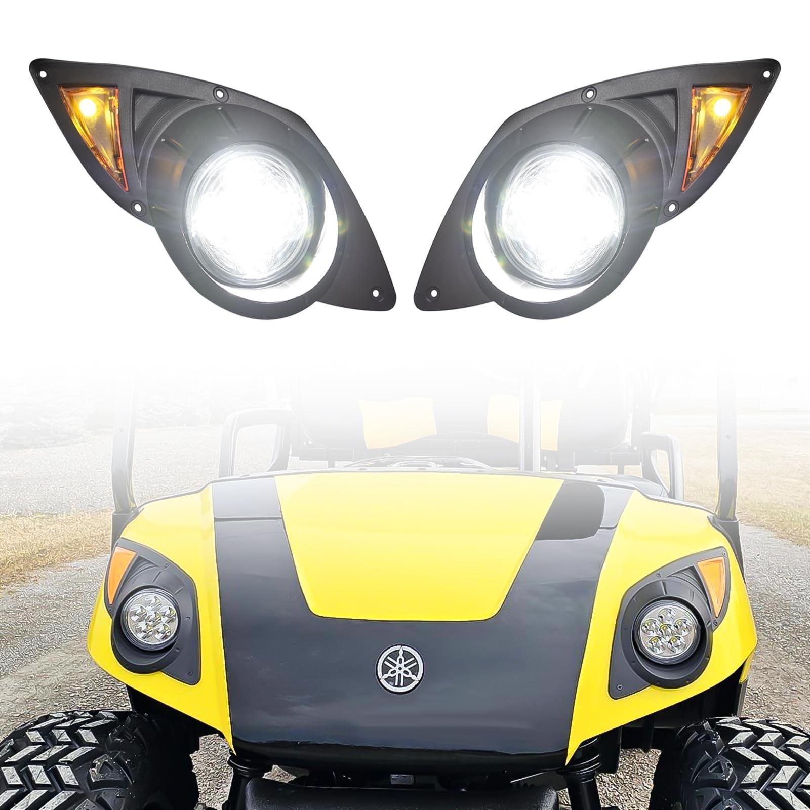 LED Head Light Kit For YAMAHA Drive G29 2007-2016 Gas or Electric Golf Cart M…