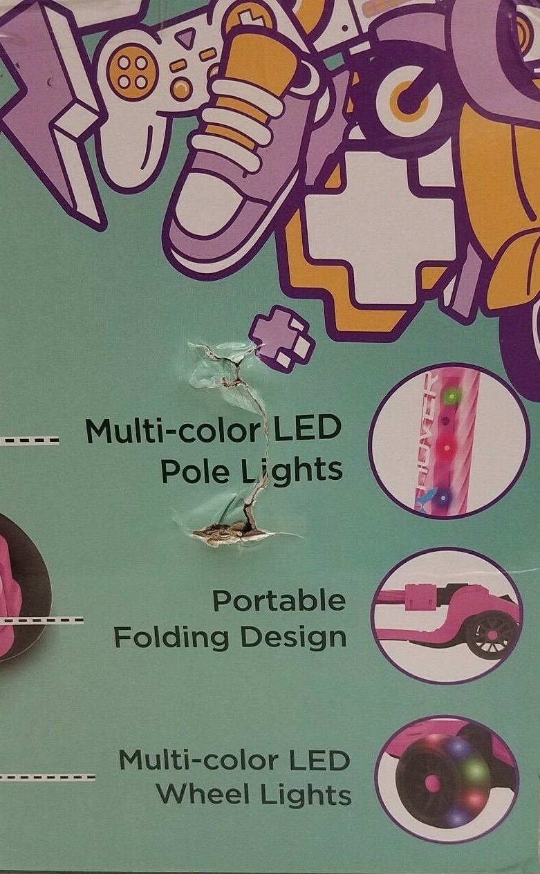 NEW HOVER-1 ZIGGY LED KidKick Scooter Folding Portable Lightweight FREE SHIPPING