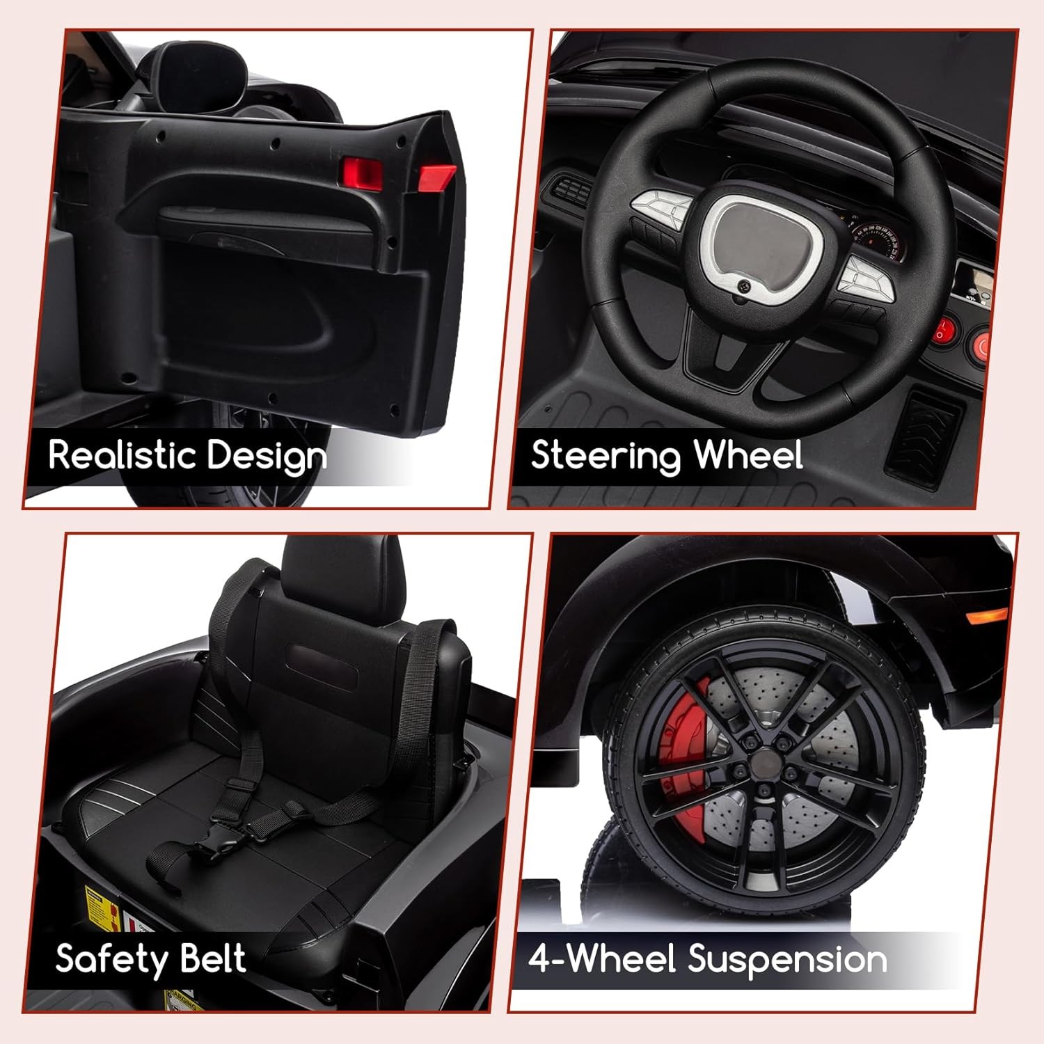 12V Electric Ride on Car Remote Control,Wireless Music Vehicle,Car Gifts for Kid