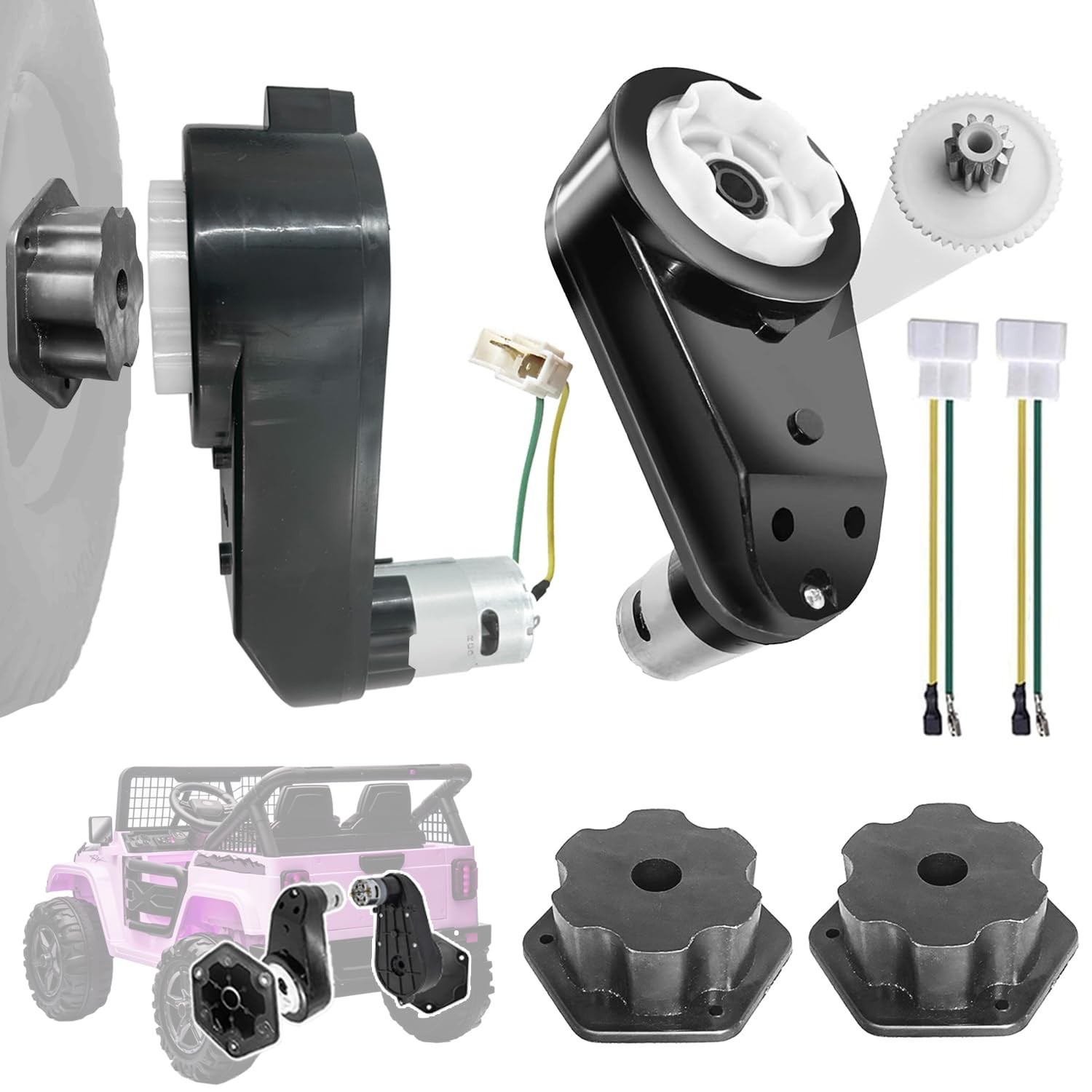High-Speed 12V Motor Gearboxes for Kids Electric Cars – 40000 RPM Upgrade Kit