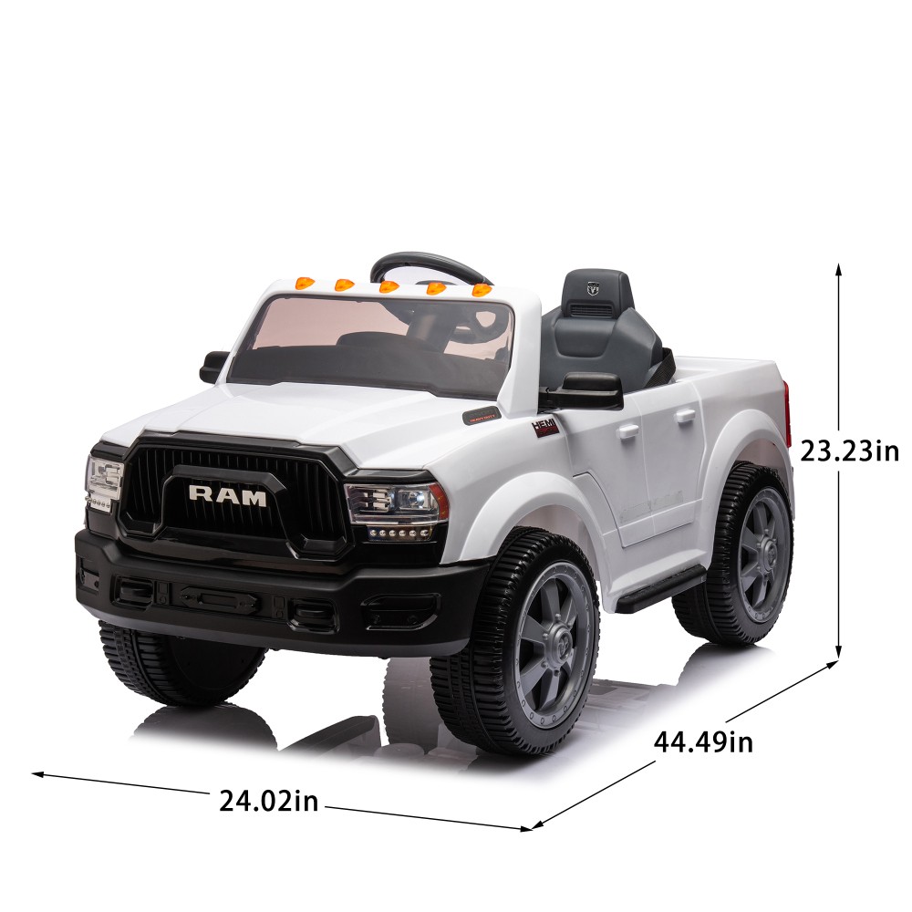 12V Kids Ride on Car Licensed RAM 2500 Electric Truck with Remote for Kids 3-5