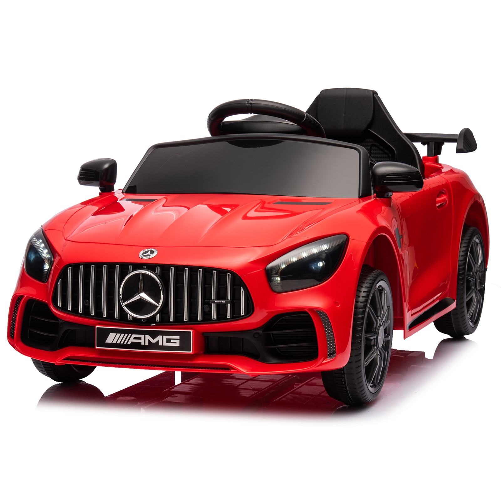 12V Electric Ride on Car Licensed Mercedes-Benz Gift for Kids Aged 3-5 Years-Red