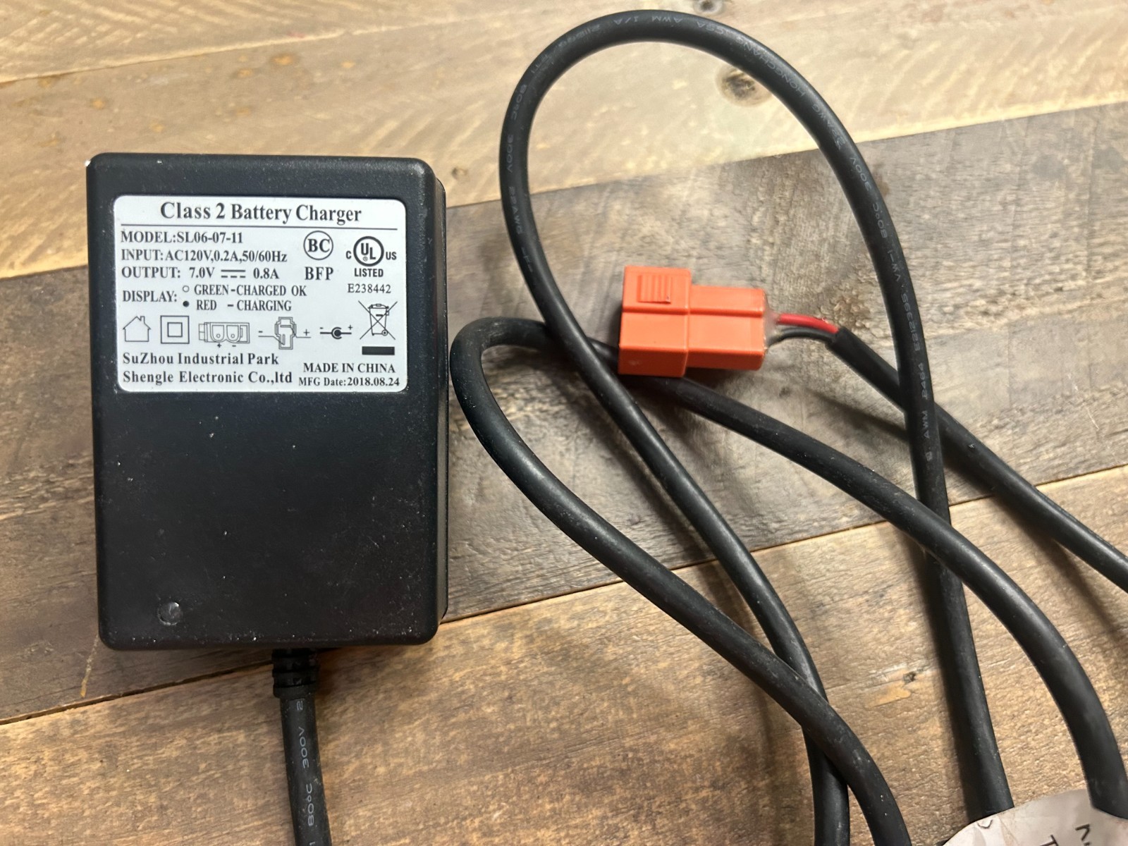 6V Battery Charger SL06-07-11 for Kids Ride On Car 7V 0.8A Kid Trax Disney