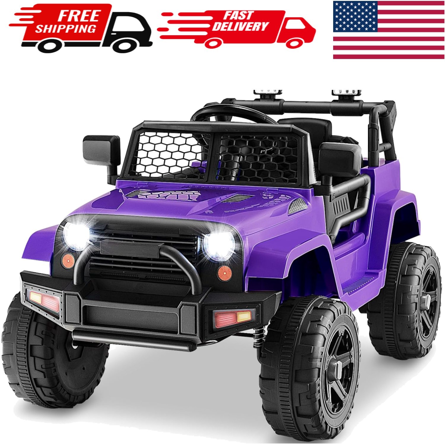 Stylish 12V Electric Ride On Truck for Kids – Remote Control & Spring Suspension