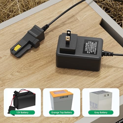 Power Wheel Charger 12 Volt with 12 AWG Wire Harness Connector 12V Battery
