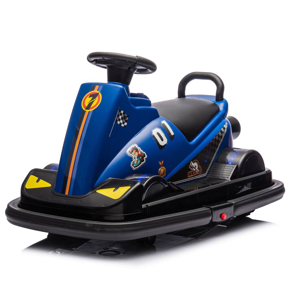 12V Kid Ride On Motor Bumper Car Rotate 360° In Place 1.55MPH Kid Toy Aged 3-5