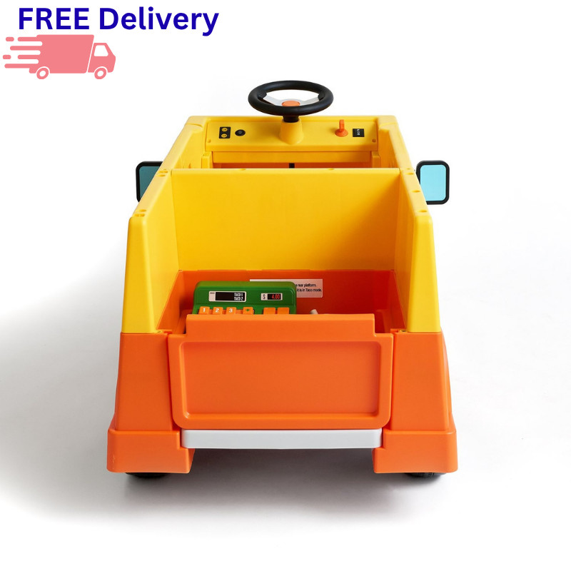 12V Kids Ride On Taco Truck Car w/ Remote Electric Toy Food Truck Vehicle